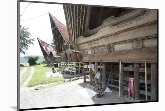 Batak Style Village Houses in Buhit-Annie Owen-Mounted Photographic Print