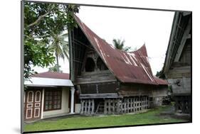 Batak Toba Tribal Rural Village Houses with Contemporary Extensions on Samosir Island in Lake Toba-Annie Owen-Mounted Photographic Print