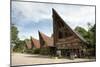 Batak Toba Village Houses with High Ended Roof and Tribal Carvings-Annie Owen-Mounted Photographic Print