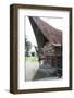 Batak Woman Carrying Skeins of Yarn to the Looms under Her Traditional Batak House-Annie Owen-Framed Photographic Print