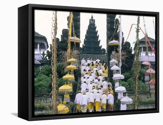 Batara Turum Kabeh Ceremony, Hindu Temple of Besakih, Island of Bali, Indonesia-Bruno Barbier-Framed Stretched Canvas