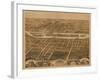 Batavia, Illinois - Panoramic Map-Lantern Press-Framed Art Print