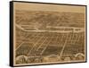 Batavia, Illinois - Panoramic Map-Lantern Press-Framed Stretched Canvas