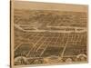 Batavia, Illinois - Panoramic Map-Lantern Press-Stretched Canvas