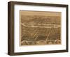 Batavia, Illinois - Panoramic Map-Lantern Press-Framed Art Print