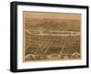 Batavia, Illinois - Panoramic Map-Lantern Press-Framed Art Print