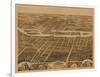 Batavia, Illinois - Panoramic Map-Lantern Press-Framed Art Print