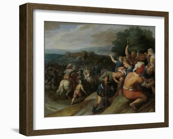 Batavians Surround the Romans at Vetera-Otto van Veen-Framed Art Print