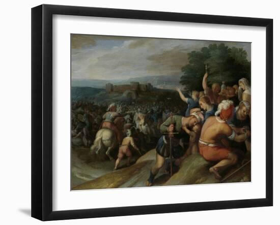 Batavians Surround the Romans at Vetera-Otto van Veen-Framed Art Print