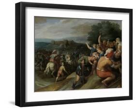 Batavians Surround the Romans at Vetera-Otto van Veen-Framed Art Print