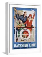 Batavier Line Travel Poster-Allan Harker-Framed Giclee Print