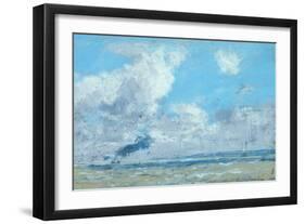 Bateau a L'Estuaire De La Seine-Eug?ne Boudin-Framed Giclee Print