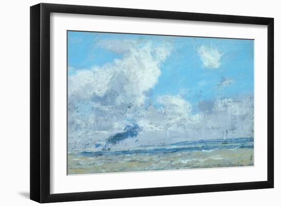 Bateau a L'Estuaire De La Seine-Eug?ne Boudin-Framed Giclee Print