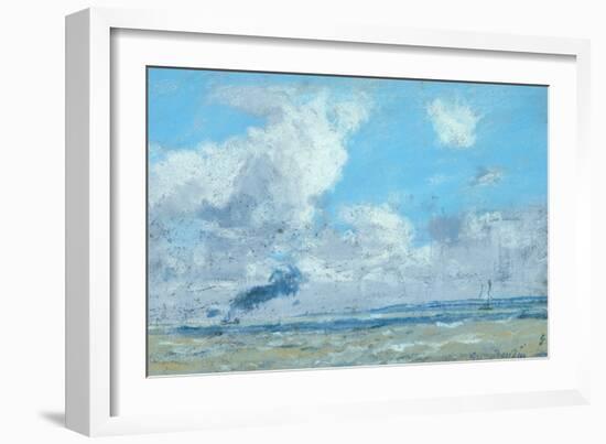 Bateau a L'Estuaire De La Seine-Eug?ne Boudin-Framed Giclee Print