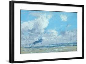 Bateau a L'Estuaire De La Seine-Eug?ne Boudin-Framed Giclee Print