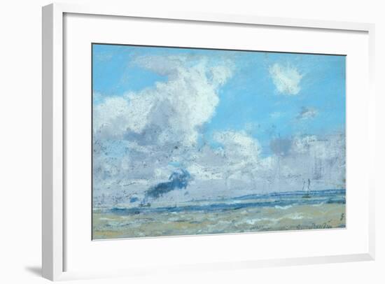 Bateau a L'Estuaire De La Seine-Eug?ne Boudin-Framed Giclee Print