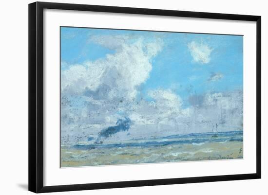 Bateau a L'Estuaire De La Seine-Eug?ne Boudin-Framed Giclee Print