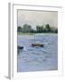 Bateau au Mouillage sur La Seine, c.1890-91-Gustave Caillebotte-Framed Giclee Print