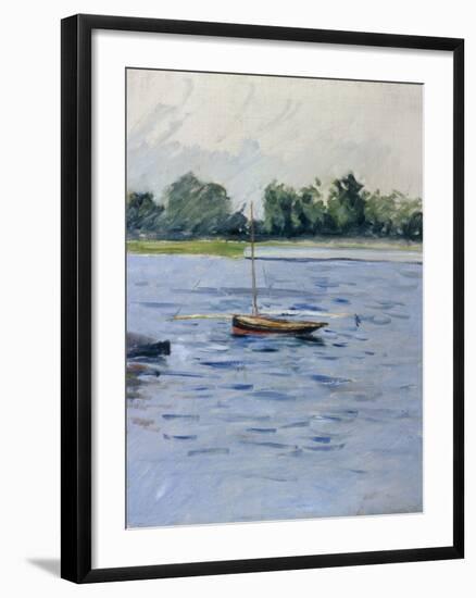 Bateau au Mouillage sur La Seine, c.1890-91-Gustave Caillebotte-Framed Giclee Print