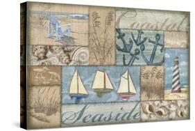 Bateau Bay Collage I-Paul Brent-Stretched Canvas