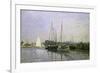 Bateau de Plaisance, Argenteuil-Claude Monet-Framed Premium Giclee Print