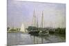 Bateau de Plaisance, Argenteuil-Claude Monet-Mounted Premium Giclee Print