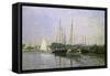Bateau de Plaisance, Argenteuil-Claude Monet-Framed Stretched Canvas