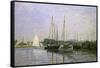 Bateau de Plaisance, Argenteuil-Claude Monet-Framed Stretched Canvas