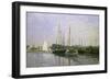 Bateau de Plaisance, Argenteuil-Claude Monet-Framed Giclee Print