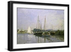 Bateau de Plaisance, Argenteuil-Claude Monet-Framed Giclee Print