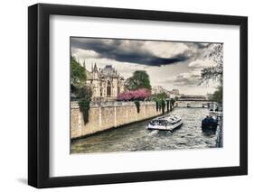 Bateau Mouche des Vedettes de Paris - Notre Dame Cathedral - Paris - France-Philippe Hugonnard-Framed Photographic Print