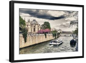 Bateau Mouche des Vedettes de Paris - Notre Dame Cathedral - Paris - France-Philippe Hugonnard-Framed Photographic Print