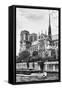 Bateau Mouche des Vedettes de Paris - Notre Dame Cathedral - Paris - France-Philippe Hugonnard-Framed Stretched Canvas