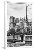 Bateau Mouche des Vedettes de Paris - Notre Dame Cathedral - Paris - France-Philippe Hugonnard-Framed Premium Photographic Print