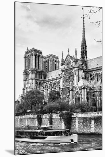 Bateau Mouche des Vedettes de Paris - Notre Dame Cathedral - Paris - France-Philippe Hugonnard-Mounted Premium Photographic Print