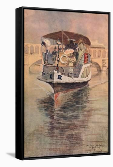 Bateau-Parisien at the Point Du Jour, 1915-Charles Jouas-Framed Stretched Canvas