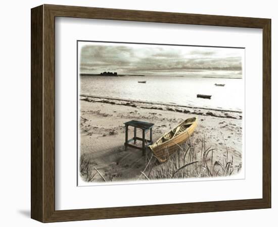 Bateau Sur Plage-Jean Onesti-Framed Art Print