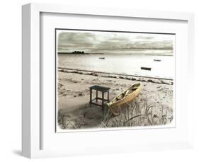 Bateau Sur Plage-Jean Onesti-Framed Art Print