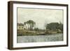 Bateaux à l'écluse de Bougival (Yvelines)-Alfred Sisley-Framed Giclee Print