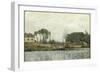 Bateaux à l'écluse de Bougival (Yvelines)-Alfred Sisley-Framed Giclee Print