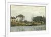 Bateaux à l'écluse de Bougival (Yvelines)-Alfred Sisley-Framed Giclee Print