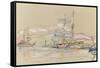 Bateaux dans le port d'Ajaccio-Paul Signac-Framed Stretched Canvas