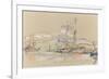 Bateaux dans le port d'Ajaccio-Paul Signac-Framed Giclee Print