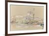 Bateaux dans le port d'Ajaccio-Paul Signac-Framed Giclee Print