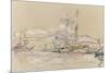 Bateaux dans le port d'Ajaccio-Paul Signac-Mounted Giclee Print