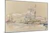 Bateaux dans le port d'Ajaccio-Paul Signac-Mounted Giclee Print