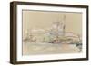 Bateaux dans le port d'Ajaccio-Paul Signac-Framed Giclee Print