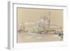 Bateaux dans le port d'Ajaccio-Paul Signac-Framed Giclee Print