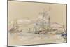 Bateaux dans le port d'Ajaccio-Paul Signac-Mounted Giclee Print