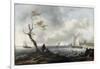 Bateaux de pêche et cabotier par gros temps dit aussi "Le Coup de vent"-Ludolf Backhuysen-Framed Giclee Print